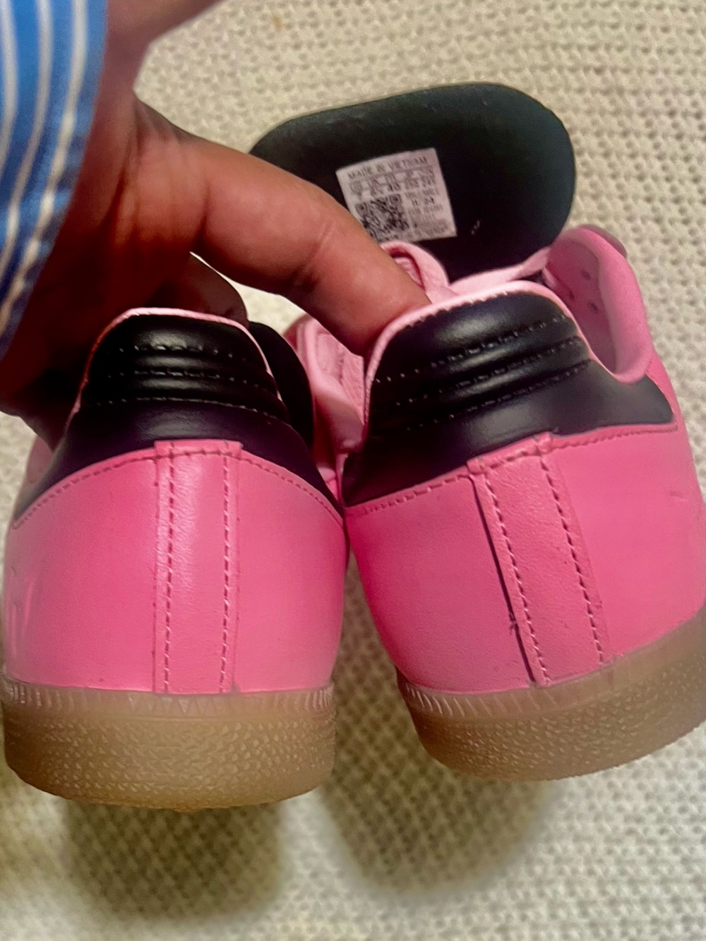 adidas Pink and Black Messi Samba Sneaker - Picture 6 of 6